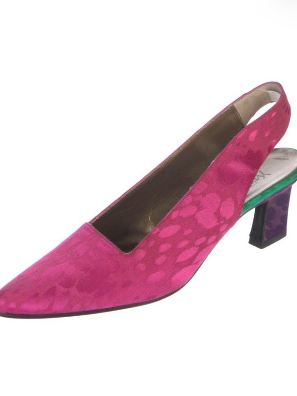 Yves Saint Laurent Pink Slingback Size 6.5 Pointed Toe Made in Italy